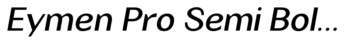 Eymen Pro Semi Bold Italic